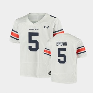 Youth Auburn Tigers Replica White Derrick Brown #5 Football Jersey 721487-476