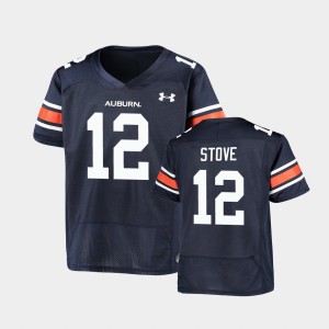 Youth Auburn Tigers Replica Navy Eli Stove #12 Football Jersey 257783-282