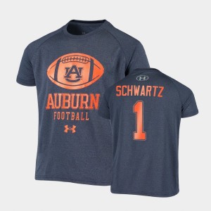 Youth Auburn Tigers Novelty Football Navy Anthony Schwartz #1 Raglan T-Shirt 223349-693